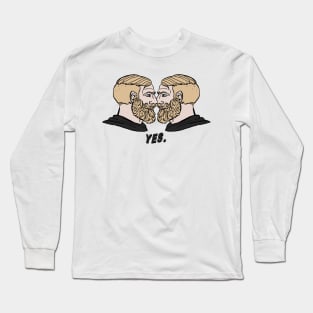 mlm yes chad / gay meme Long Sleeve T-Shirt